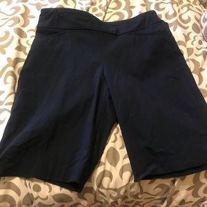 Navy blue pull on shorts